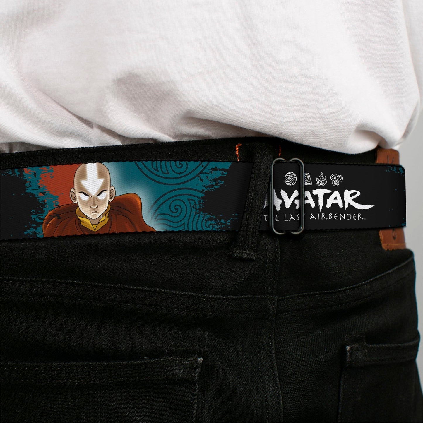 Avatar: The Last Airbender Aang Face Graphic Seatbelt Belt - Paramount Shop