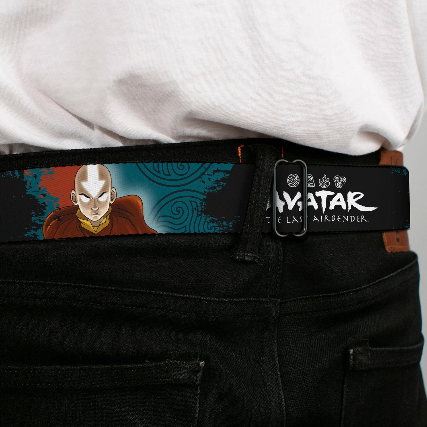 Avatar: The Last Airbender Aang Face Graphic Seatbelt Belt - Paramount Shop
