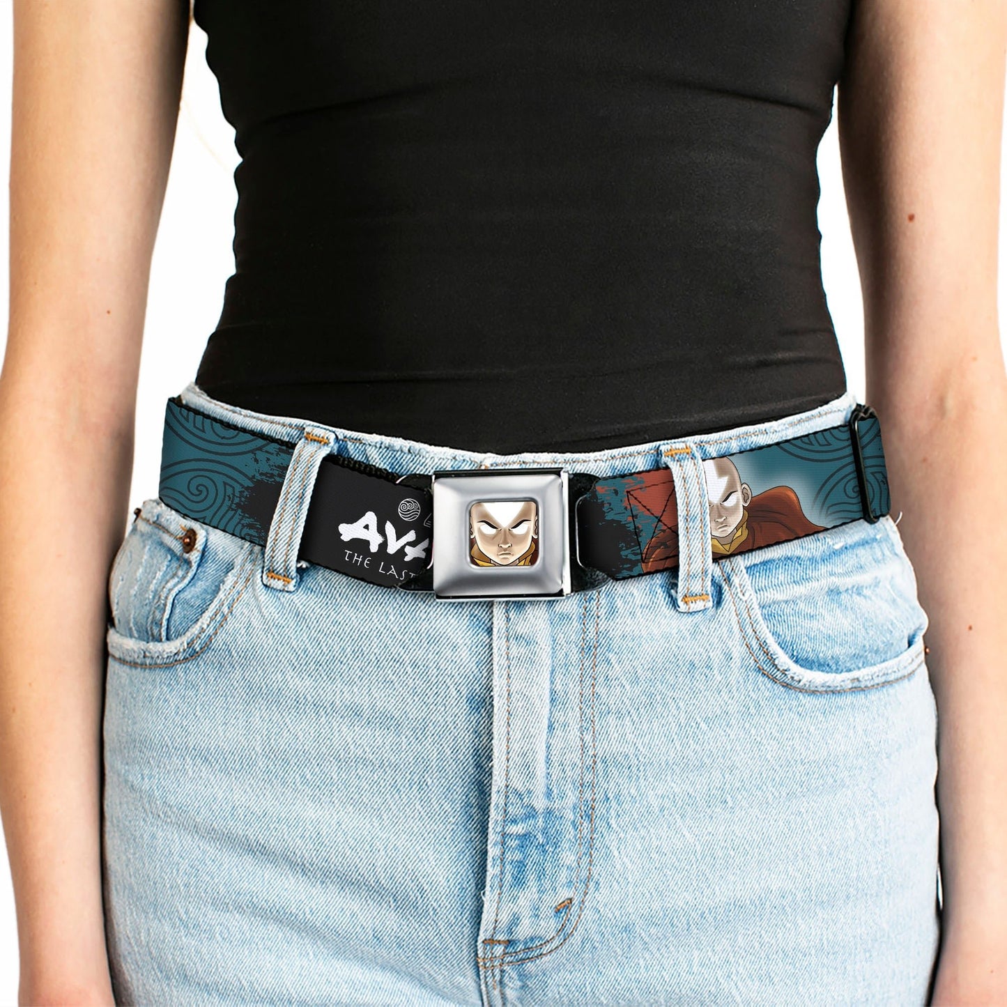 Avatar: The Last Airbender Aang Face Graphic Seatbelt Belt - Paramount Shop