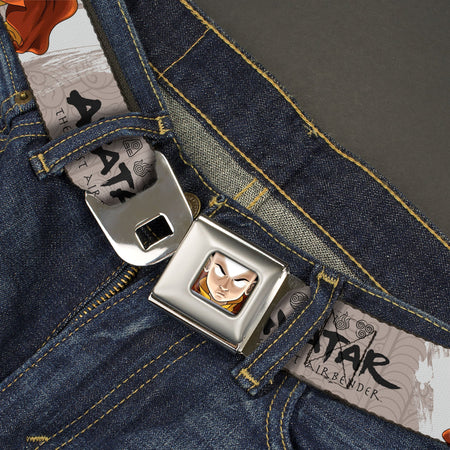 Avatar: The Last Airbender Aang Face & Logo Seatbelt Belt - Paramount Shop