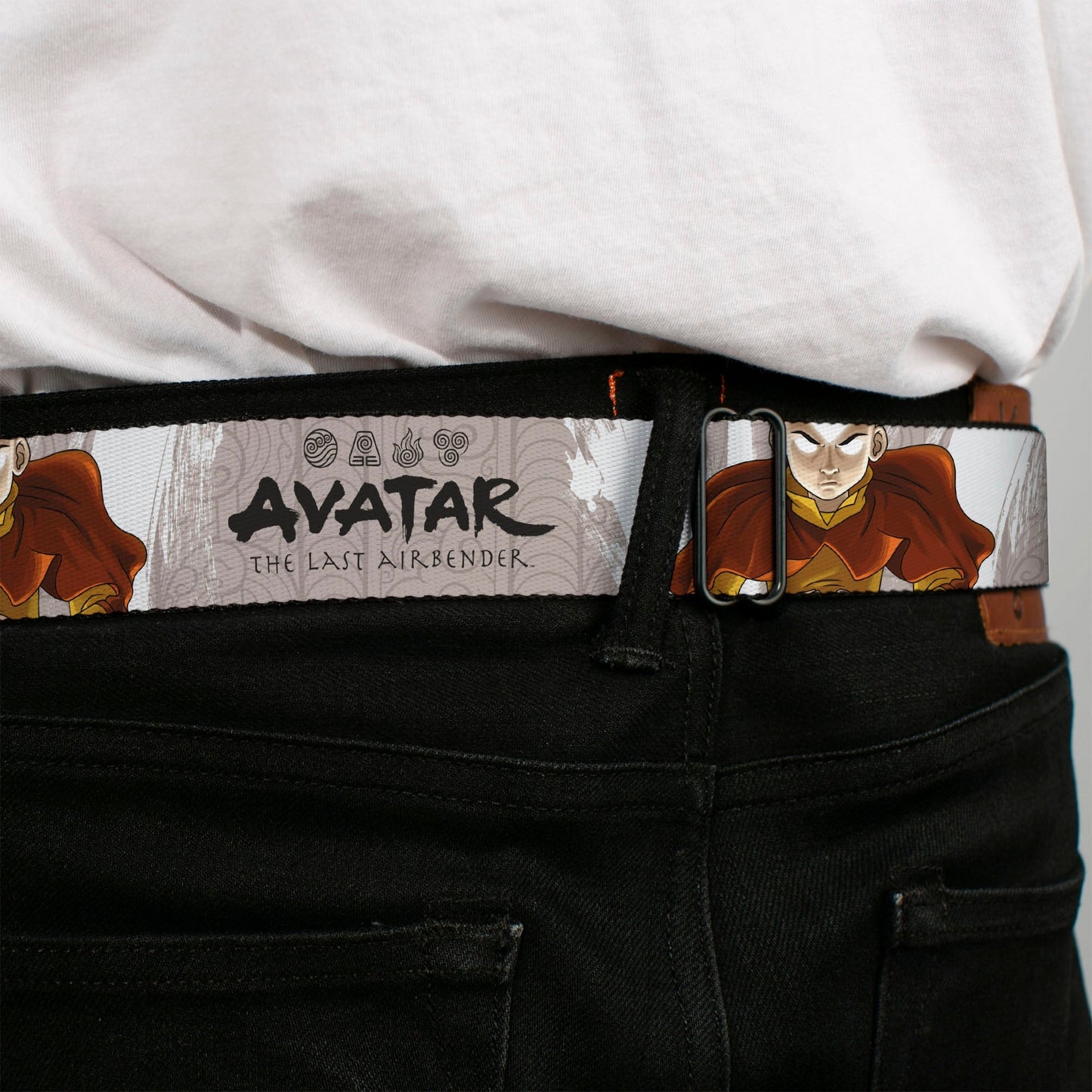 Avatar: The Last Airbender Aang Face & Logo Seatbelt Belt - Paramount Shop