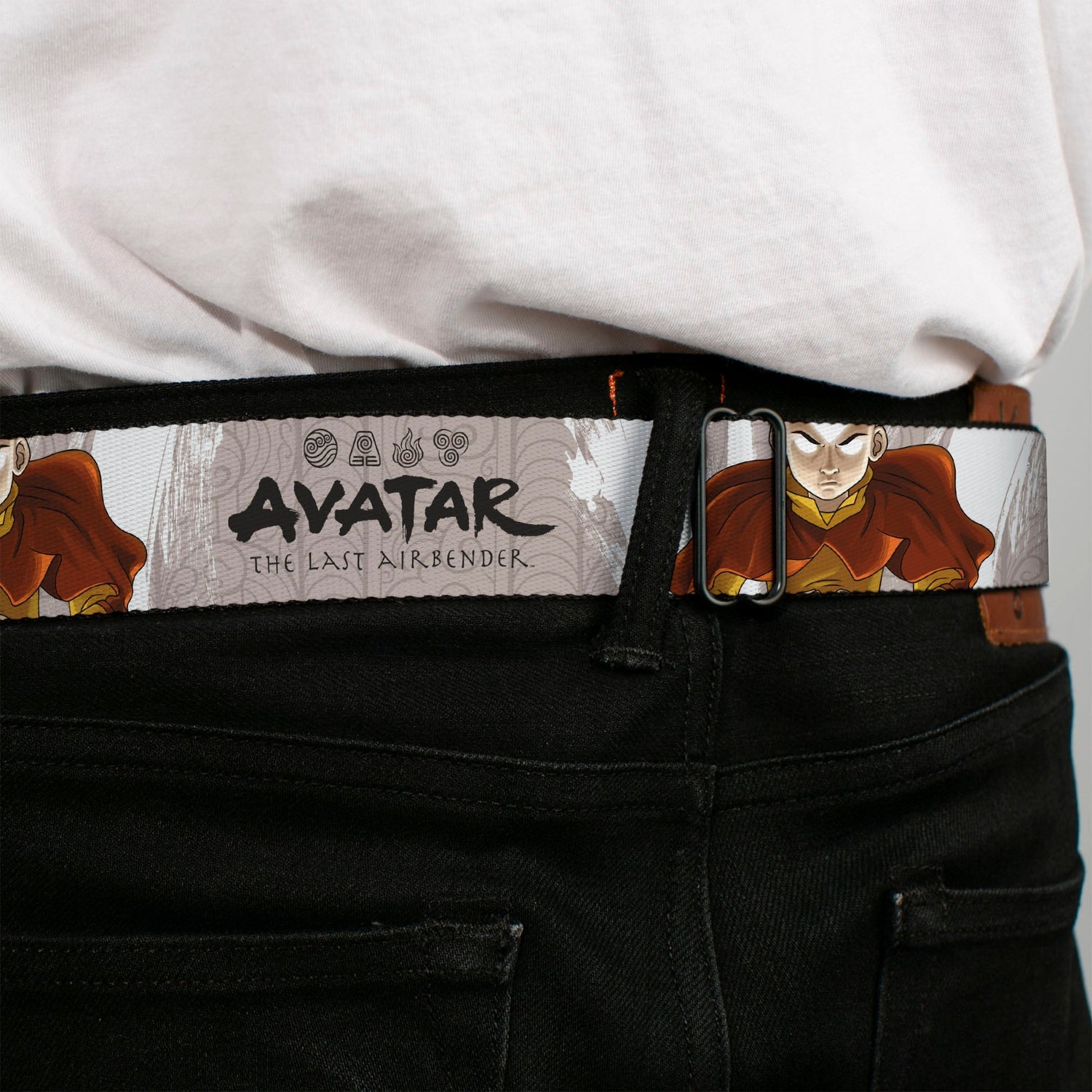 Avatar: The Last Airbender Aang Face & Logo Seatbelt Belt - Paramount Shop