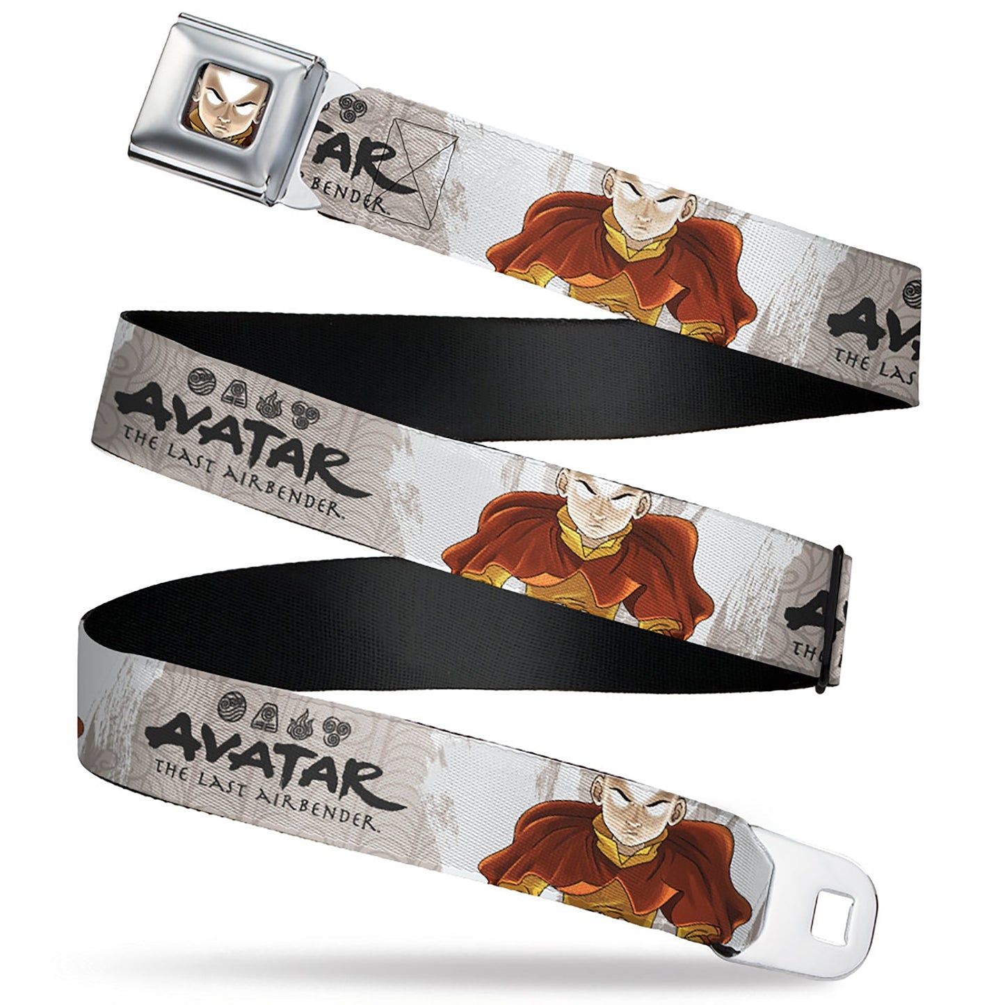 Avatar: The Last Airbender Aang Face & Logo Seatbelt Belt - Paramount Shop