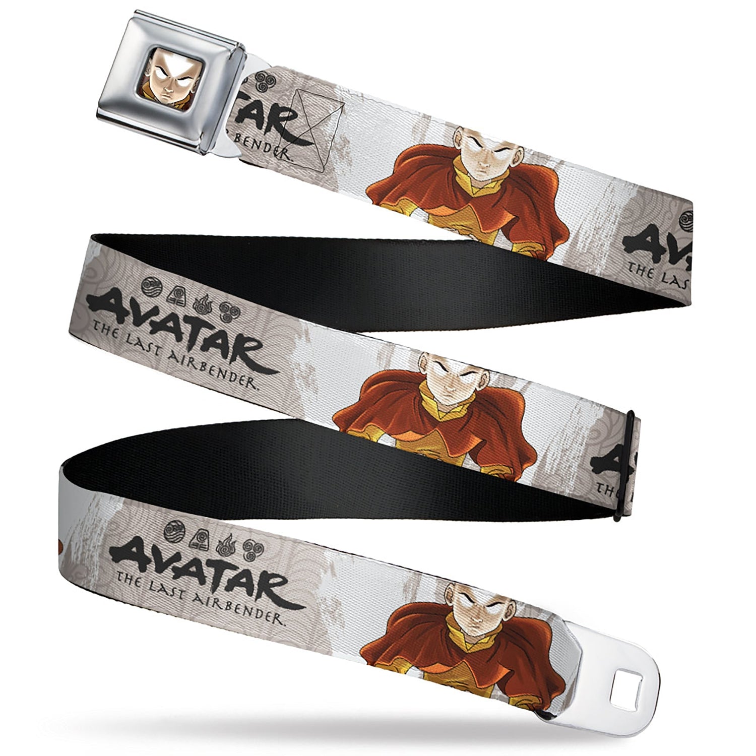 Avatar: The Last Airbender Aang Face & Logo Seatbelt Belt - Paramount Shop
