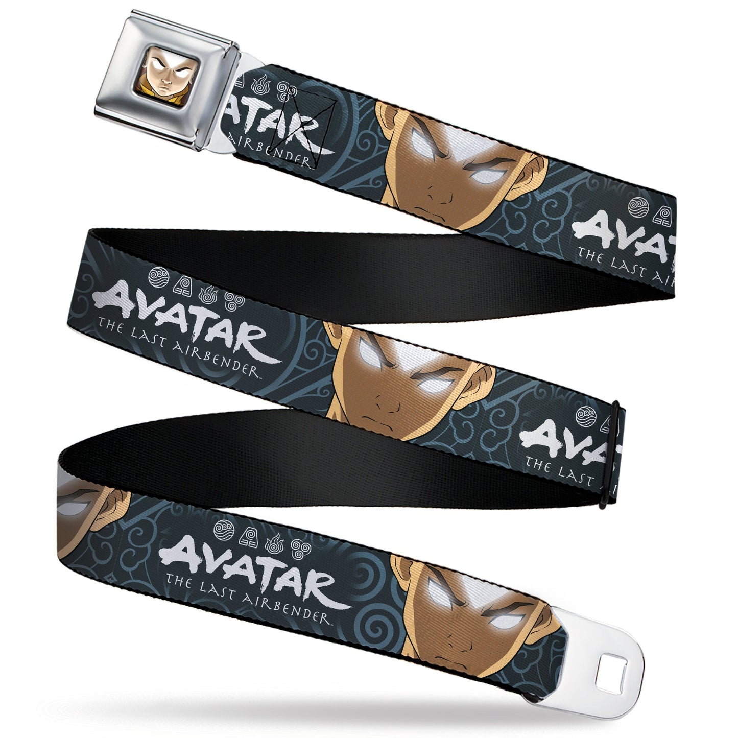 Avatar: The Last Airbender Aang Face & Logo Seatbelt Belt - Paramount Shop