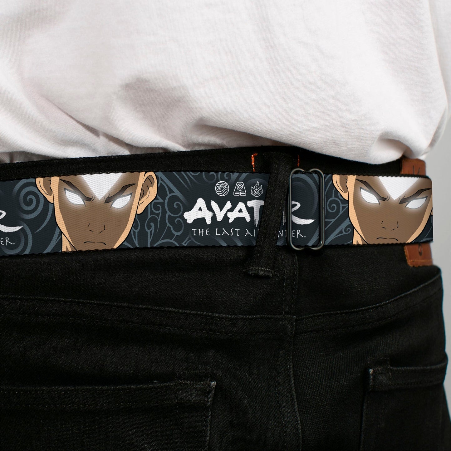 Avatar: The Last Airbender Aang Face & Logo Seatbelt Belt - Paramount Shop
