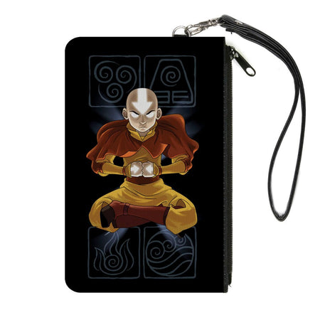 Avatar: The Last Airbender Aang Meditating Canvas Zipper Wallet - Paramount Shop