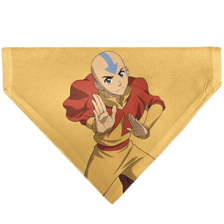 Avatar The Last Airbender Action Pose Yellow Pet Bandana - Paramount Shop