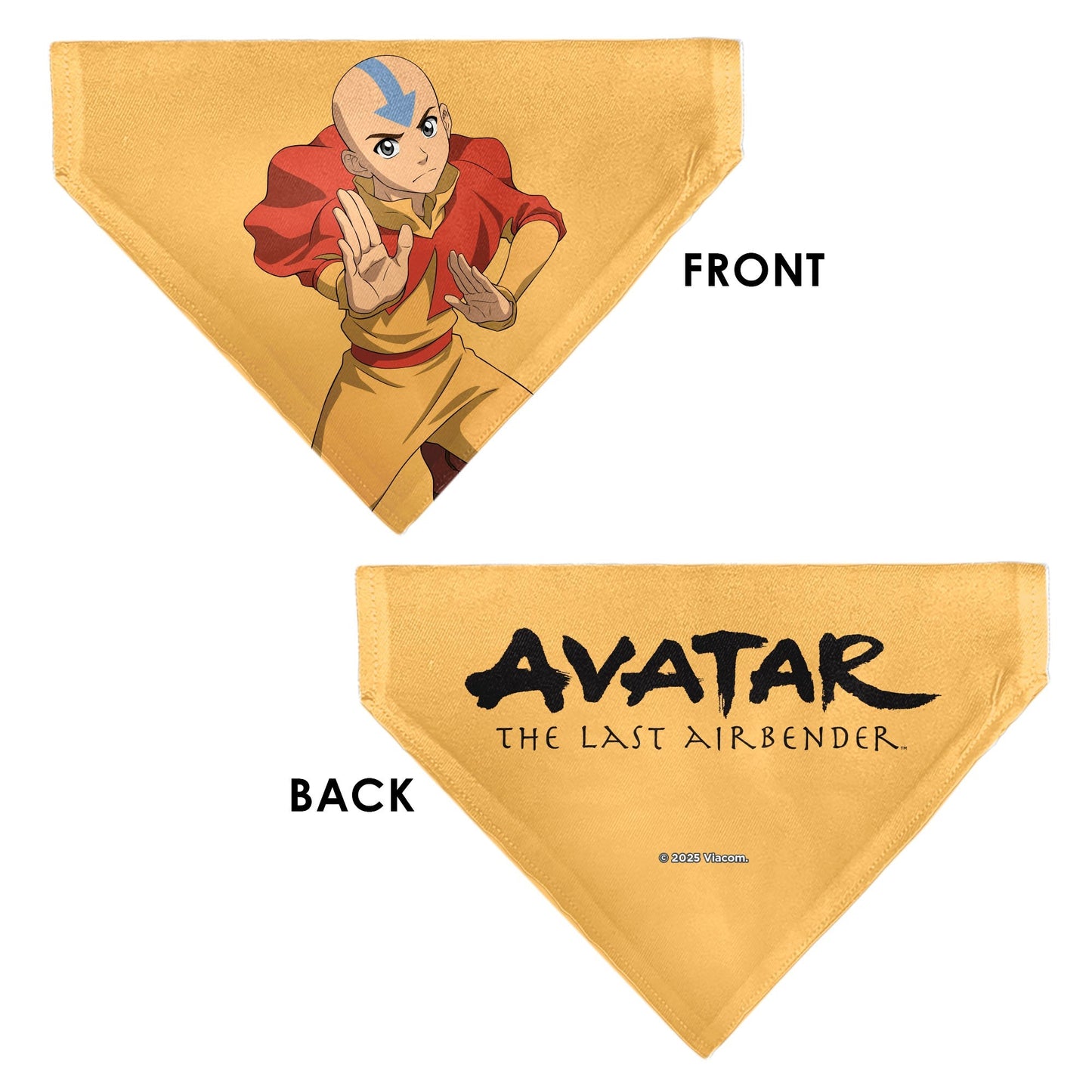Avatar The Last Airbender Action Pose Yellow Pet Bandana - Paramount Shop