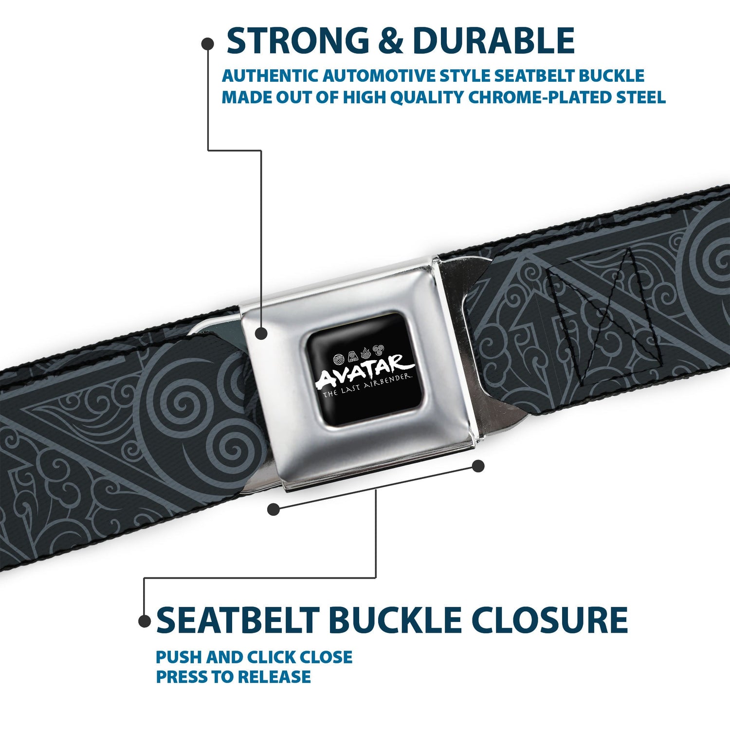 Avatar: The Last Airbender Air Element Logo Seatbelt Belt - Paramount Shop