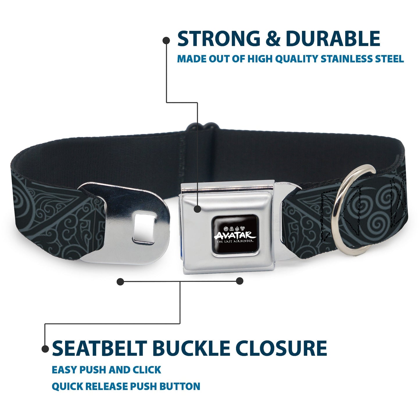 Avatar: The Last Airbender Air Element Logo Seatbelt Collar - Paramount Shop