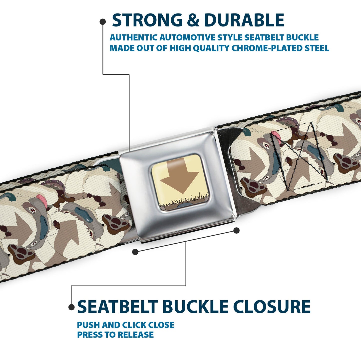 Avatar: The Last Airbender Appa Face Close - Up Seatbelt Belt - Paramount Shop
