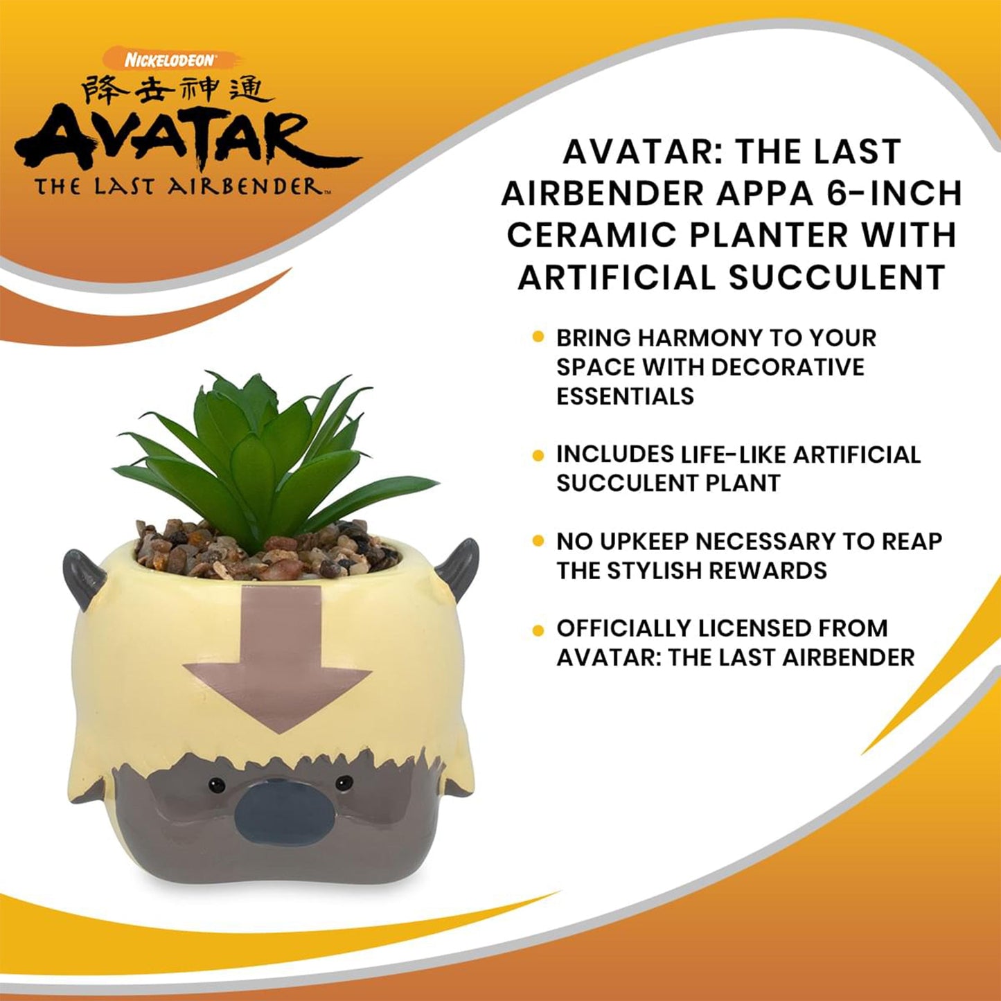 Avatar: The Last Airbender Appa Planter with Artificial Succulent - Paramount Shop