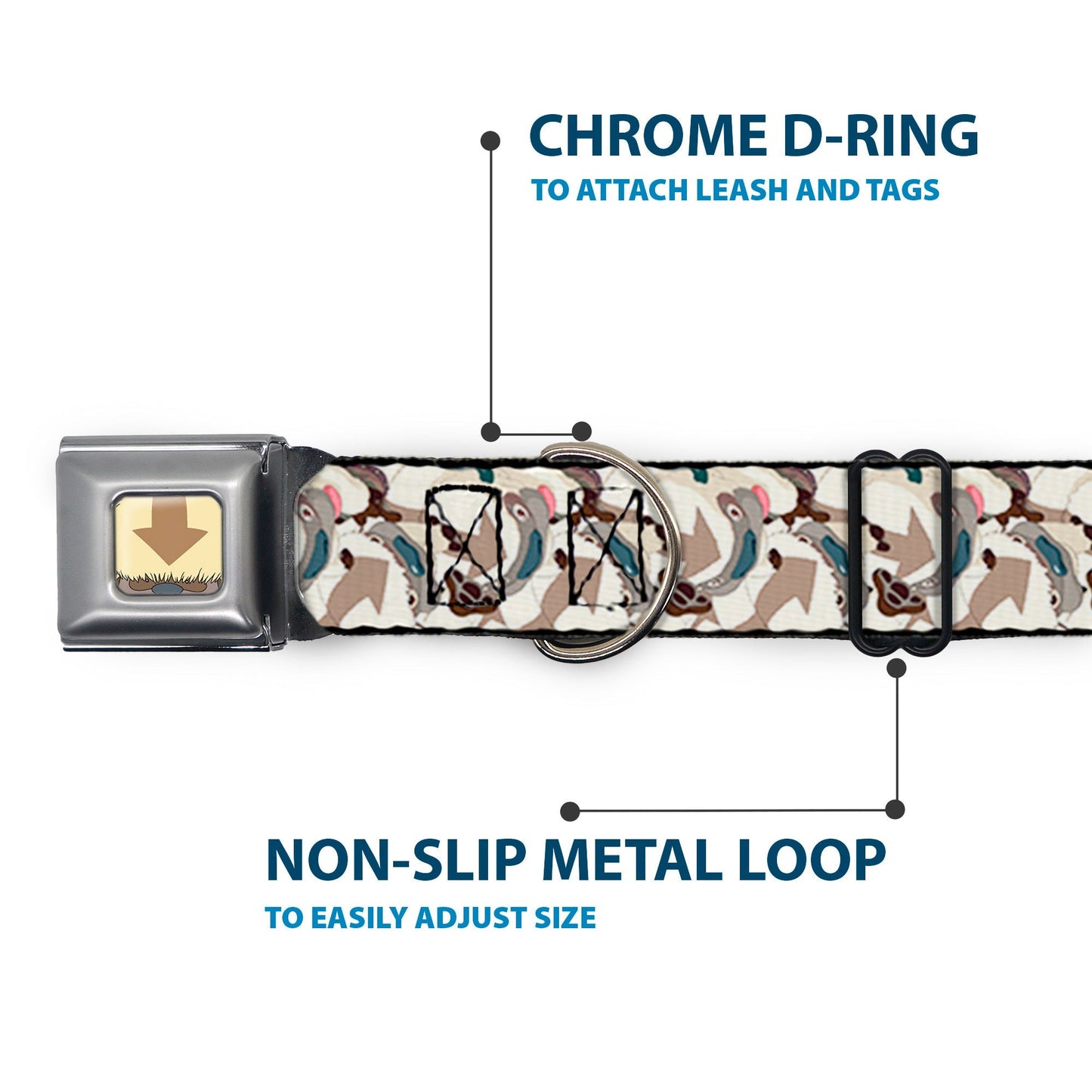Avatar: The Last Airbender Appa Poses Seatbelt Dog Collar - Paramount Shop