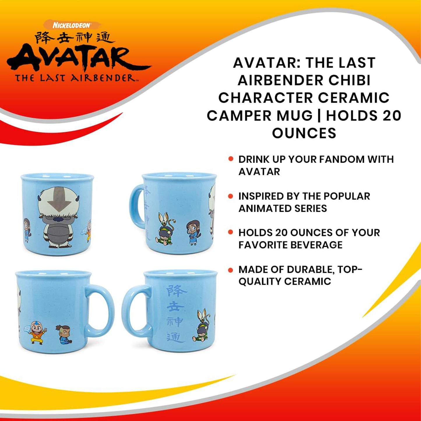 Avatar: The Last Airbender Chibi Character Ceramic Mug - Paramount Shop