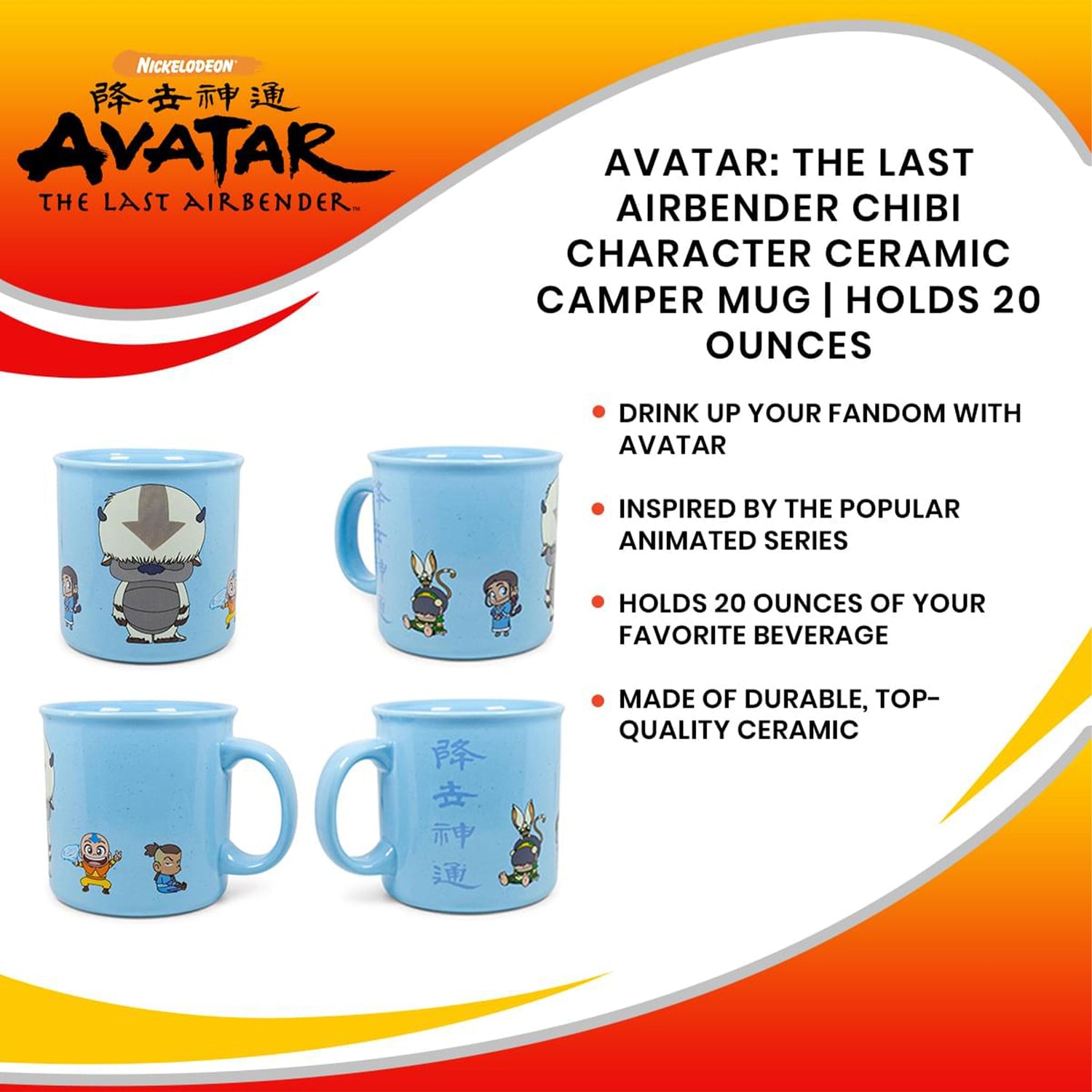 Avatar: The Last Airbender Chibi Character Ceramic Mug - Paramount Shop