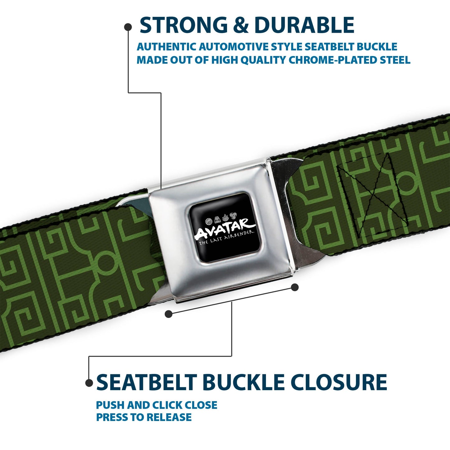 Avatar: The Last Airbender Earth Element Seatbelt Belt - Paramount Shop