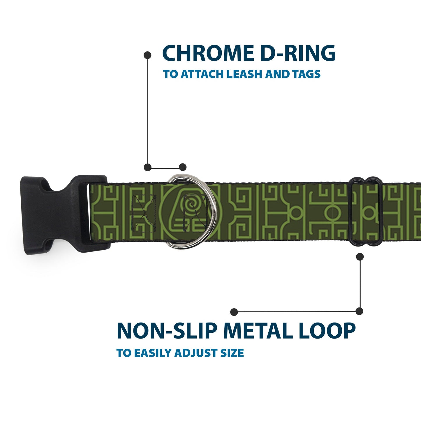 Avatar: The Last Airbender Earth Symbol Plastic Clip Pet Collar - Paramount Shop