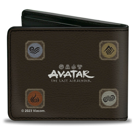 Avatar: The Last Airbender Elements Map Bi - Fold Wallet - Paramount Shop
