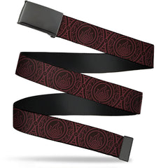 Avatar: The Last Airbender Fire Element Black & Red Web Belt - Youth 1.0" Reg (Up to 28")