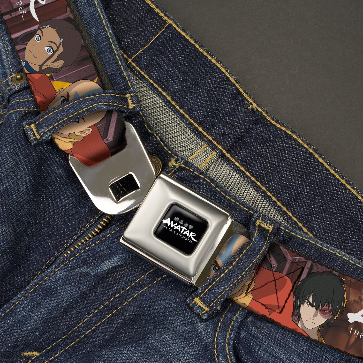 Avatar: The Last Airbender Group Pose Graphic Seatbelt Belt - Paramount Shop