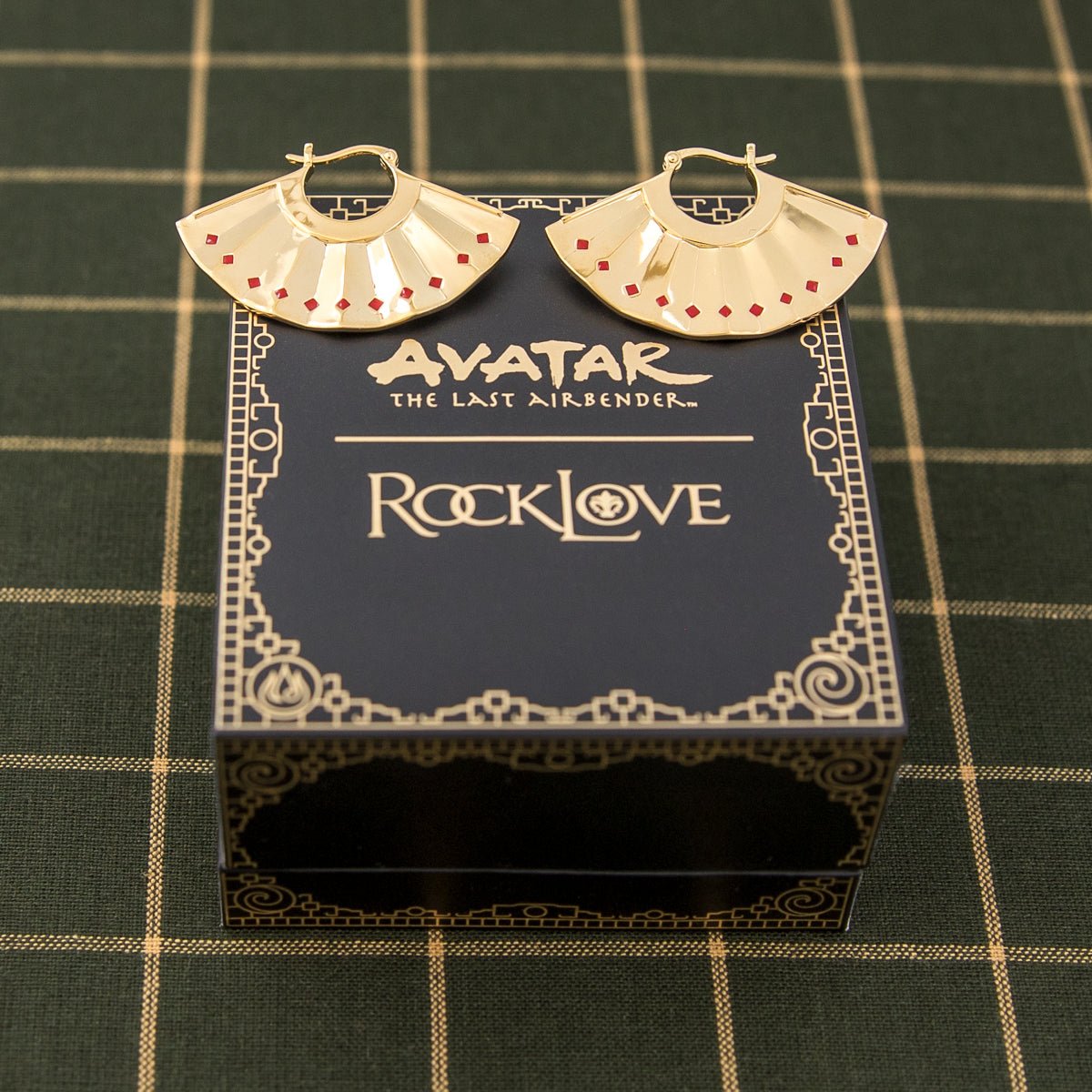 Avatar: The Last Airbender x RockLove Kyoshi Warrior Fan Earrings - Paramount Shop