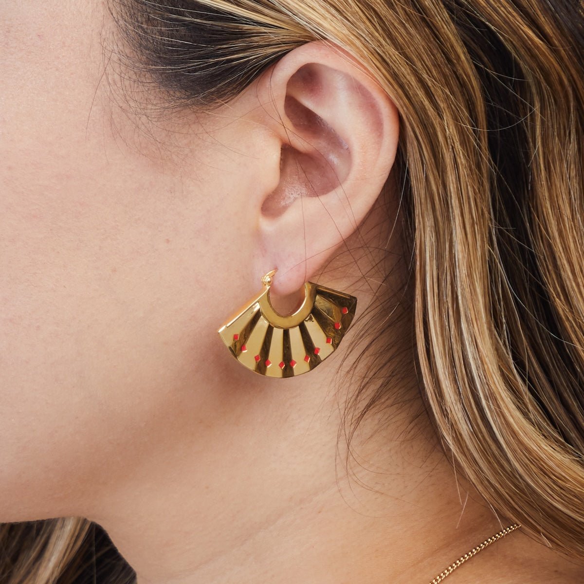 Avatar: The Last Airbender x RockLove Kyoshi Warrior Fan Earrings - Paramount Shop
