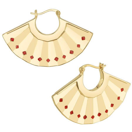Avatar: The Last Airbender x RockLove Kyoshi Warrior Fan Earrings - Paramount Shop