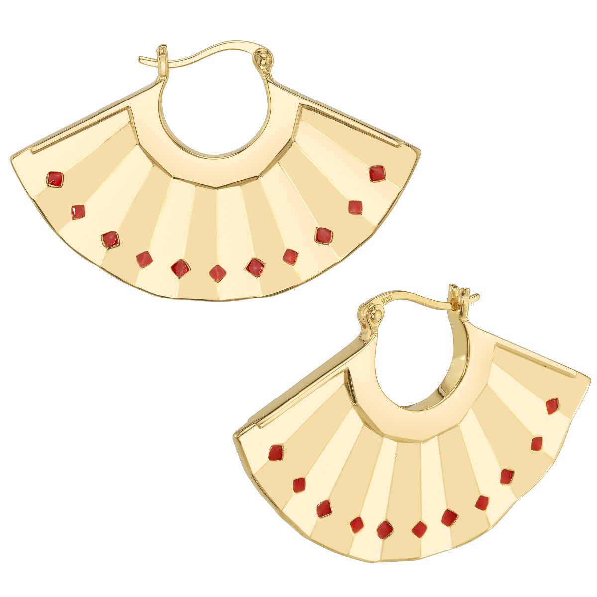 Avatar: The Last Airbender x RockLove Kyoshi Warrior Fan Earrings - Paramount Shop