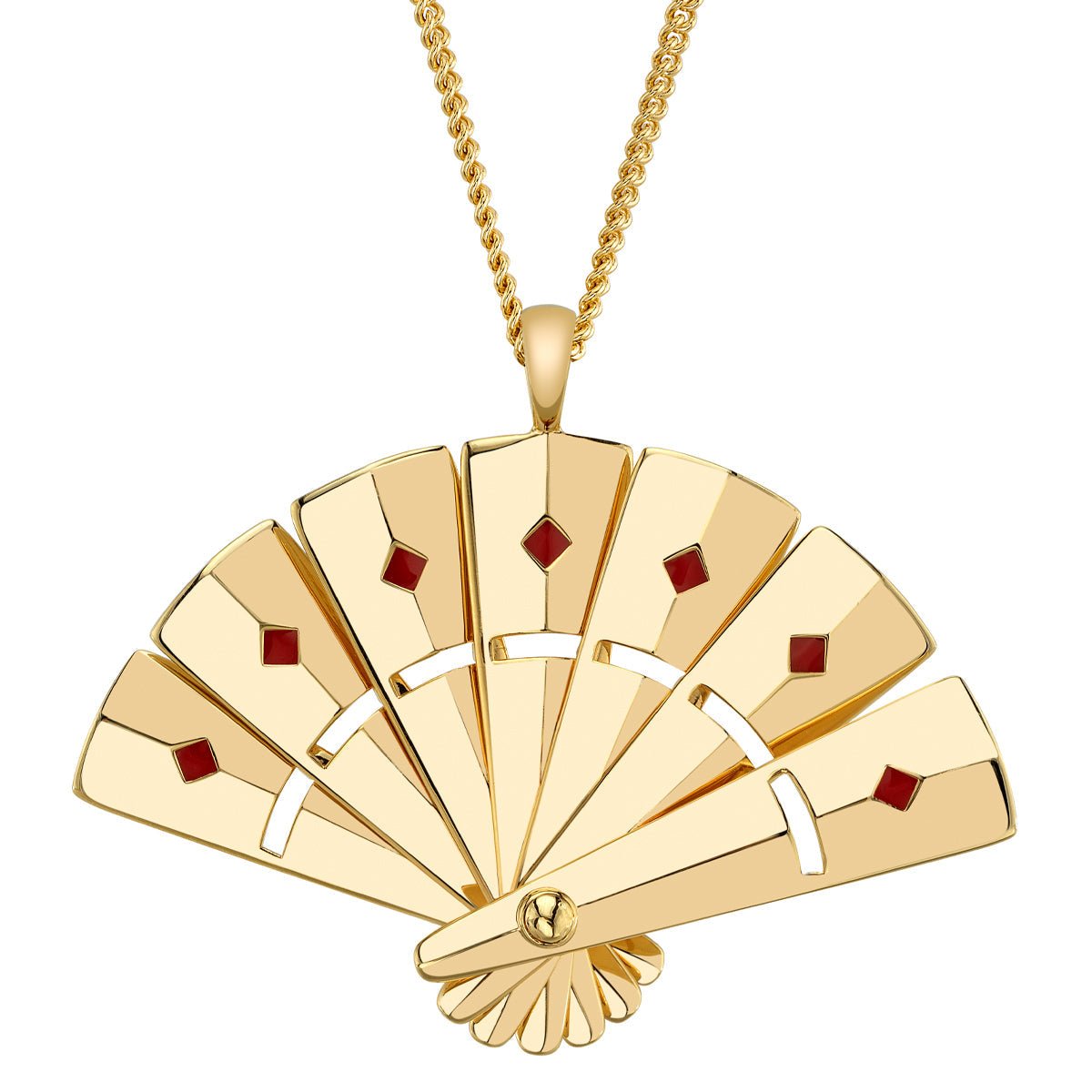 Avatar: The Last Airbender x RockLove Kyoshi Warrior Fan Necklace - Paramount Shop