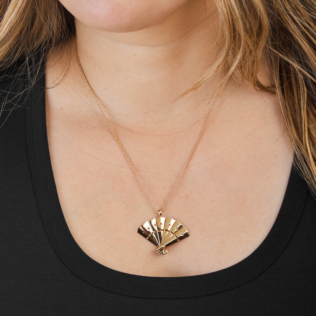 Avatar: The Last Airbender x RockLove Kyoshi Warrior Fan Necklace - Paramount Shop