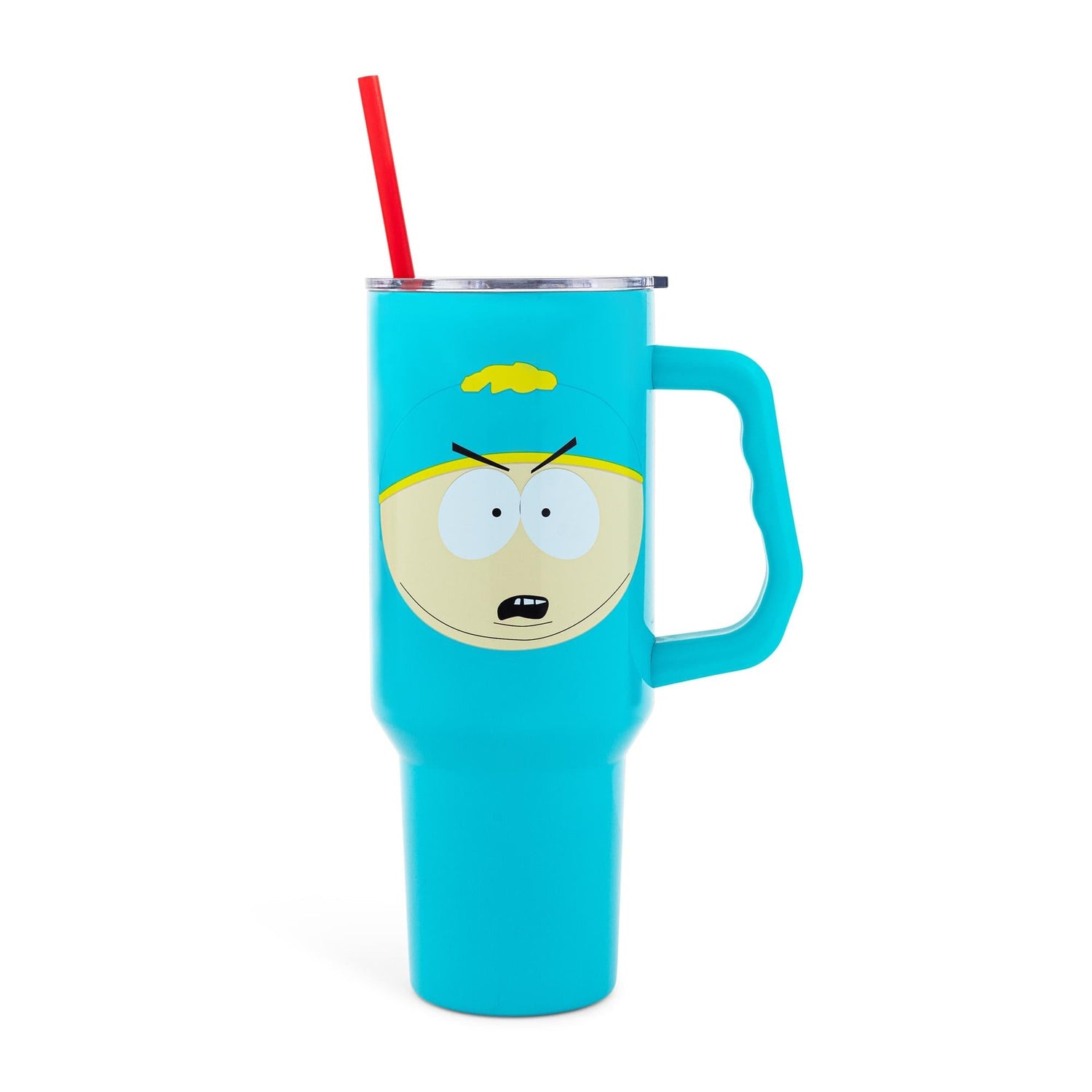 South Park stainless steel tumbler featuring Eric Cartman face graphic