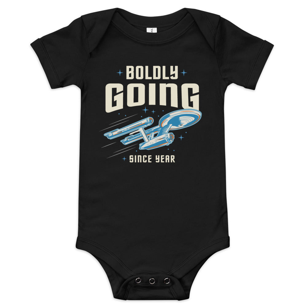 Star Trek Baby Bodysuit Boldly Going Since 1966 Personalized Year