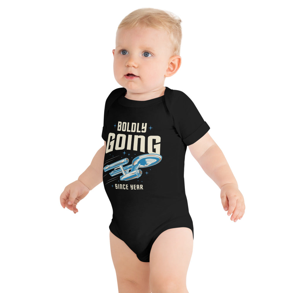 Star Trek Baby Bodysuit Boldly Going Since 1966 Personalized Year