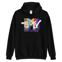 Beavis and Butt-Head MTV Logo Hooded Sweatshirt - Black / SM