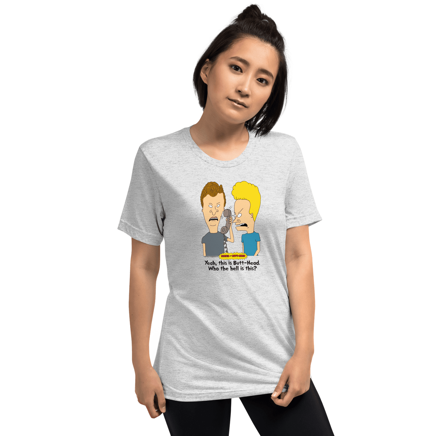 Beavis and Butt-Head Who Is This Adult Tri-Blend T-Shirt - Paramount Shop