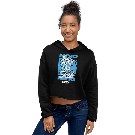 BET More Than One Way Women's Fleece Crop Hooded Sweatshirt - Paramount Shop