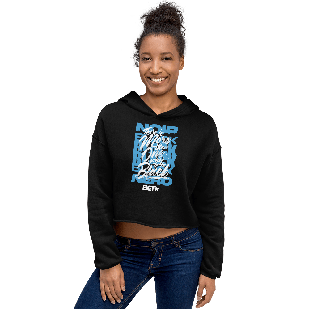 BET More Than One Way Women's Fleece Crop Hooded Sweatshirt - Paramount Shop