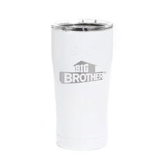 Big Brother Logo Laser Engraved SIC Tumbler - Gloss White / 20 oz
