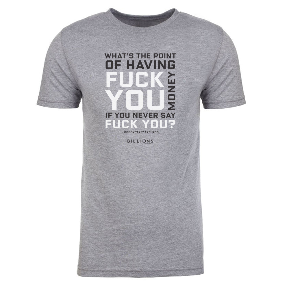 Billions What's the Point Men's Tri - Blend T - Shirt - Paramount Shop