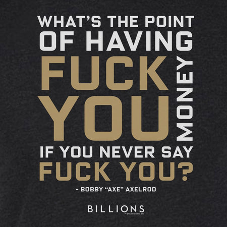 Billions What's the Point Men's Tri - Blend T - Shirt - Paramount Shop