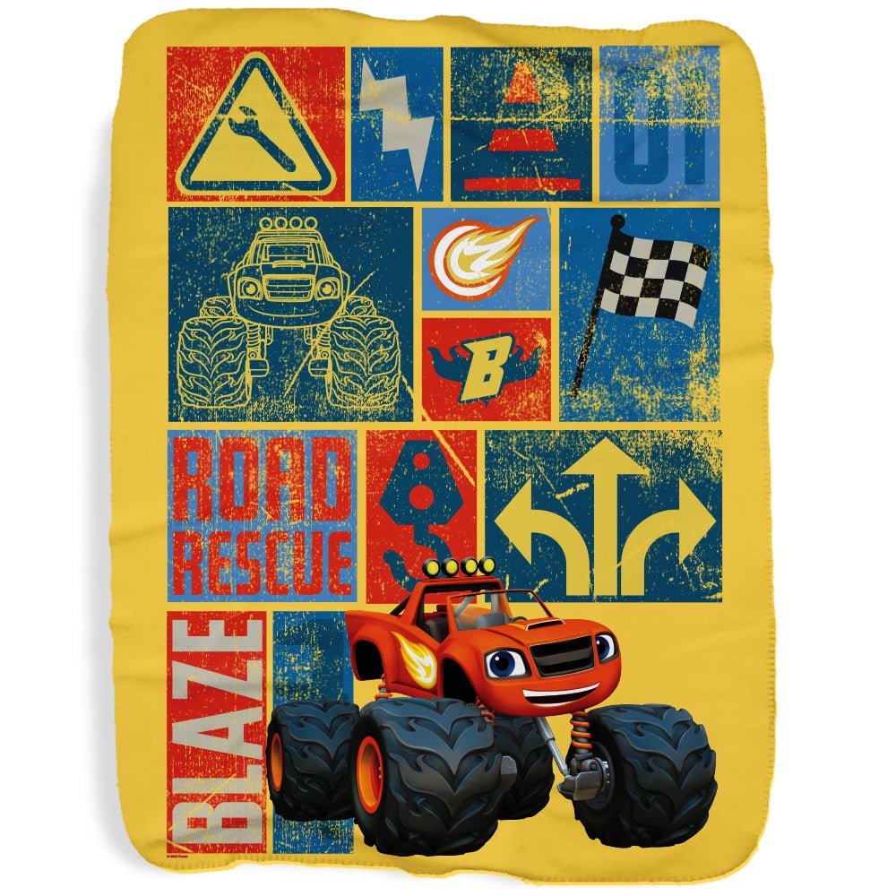 Blaze & The Monster Machines Road Rescue Sherpa Blanket - Paramount Shop