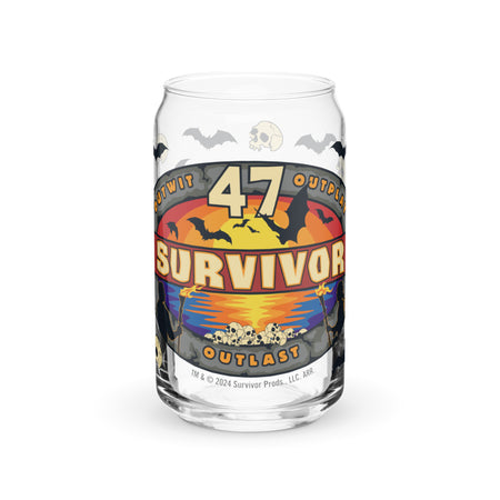 Survivor Season 47 Logo Can-Shaped Glass