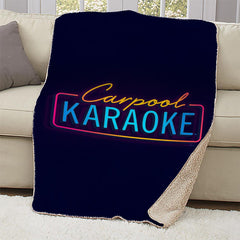 Carpool Karaoke Neón Logo Manta Sherpa - 37 "x 57"