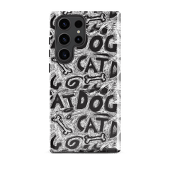 CatDog Kratzer Muster Tough Telefon Fall - Samsung - Samsung Galaxy S23 Ultra