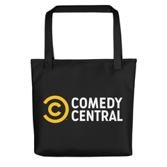 Comedy Central Logo Bolsa de mano Premium - Manijas negras / 15 "x 15"