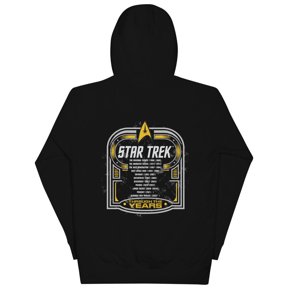 Star Trek Hoodie Through The Years  Black