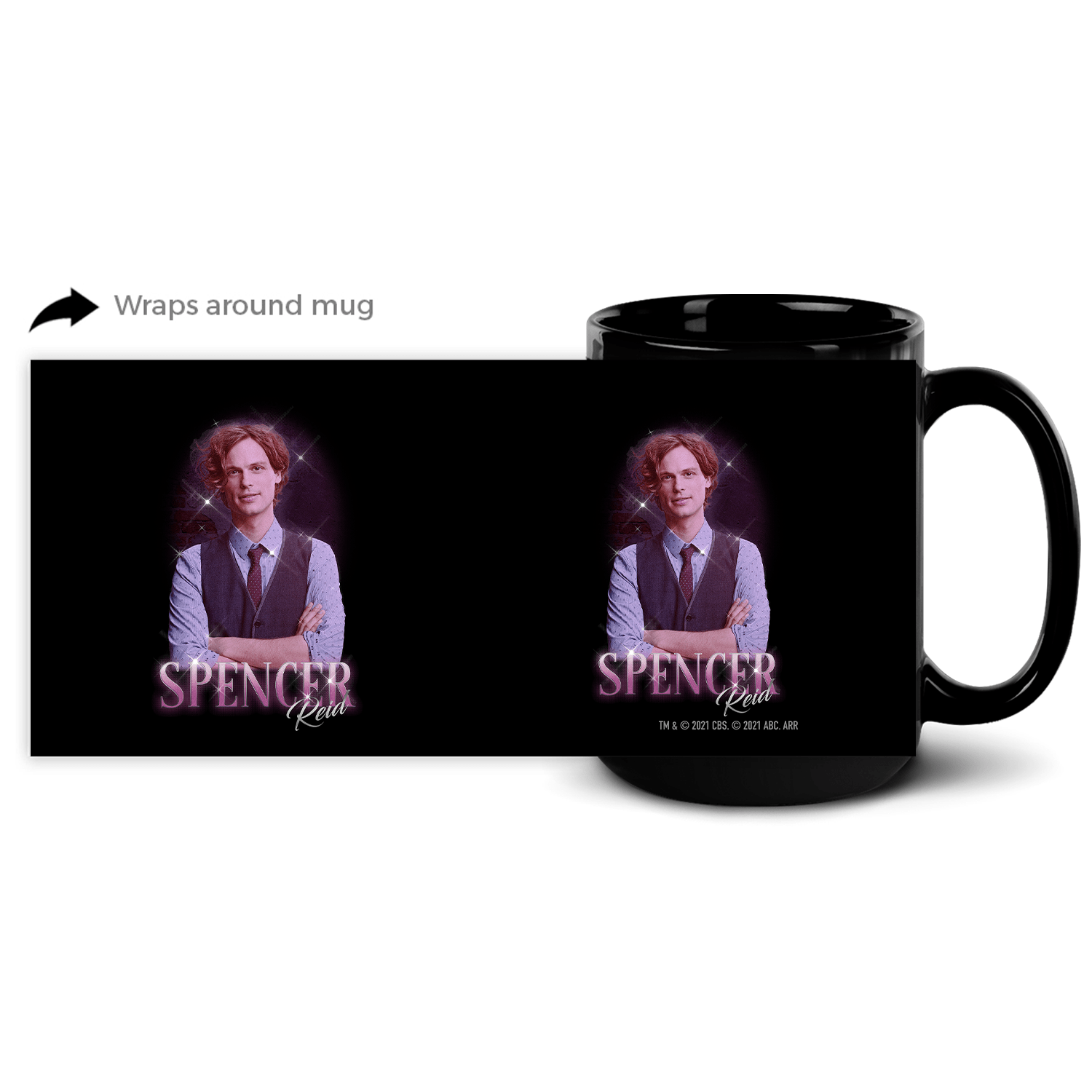 Criminal Minds Vintage Spencer Reid Black Mug - Paramount Shop