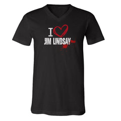 Dexter: New Blood I Heart Jim Lindsay Adult V-Neck T-Shirt - Black / SM