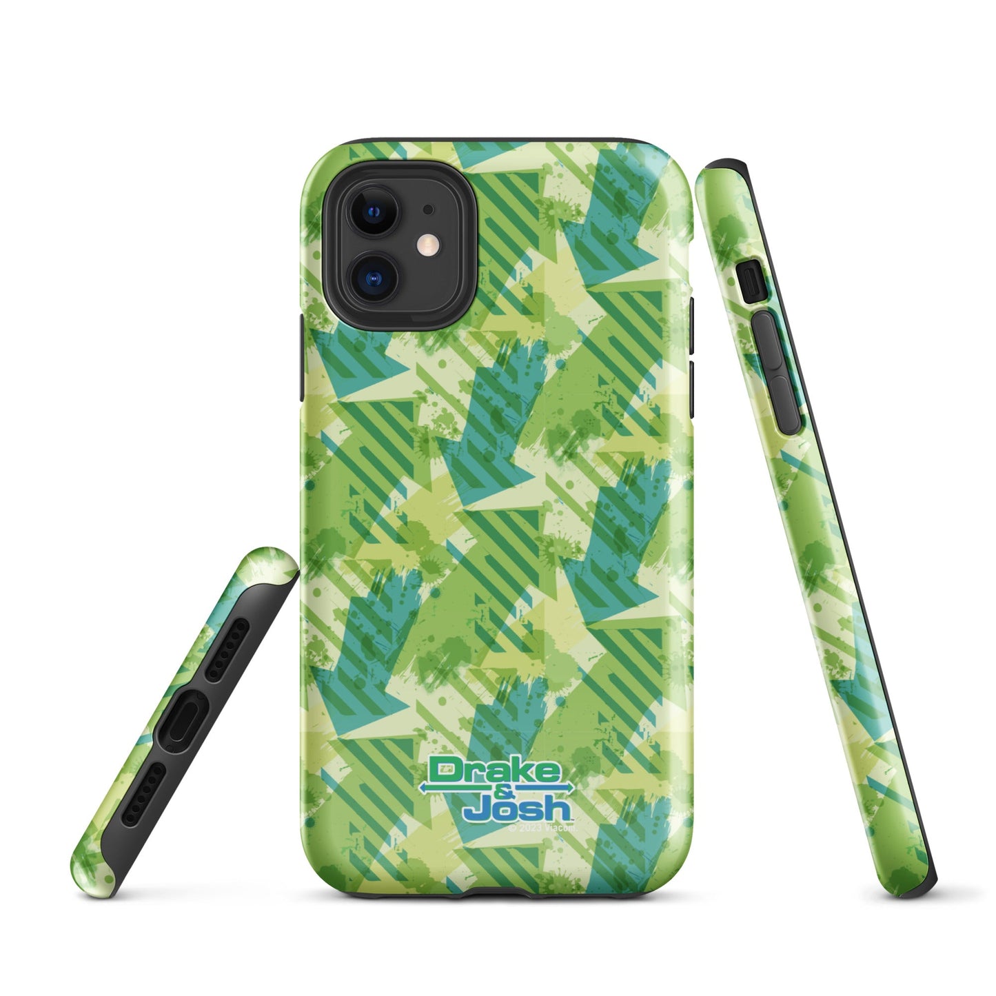 Drake & Josh tough phone case showing the full pattern design on an iPhone back view